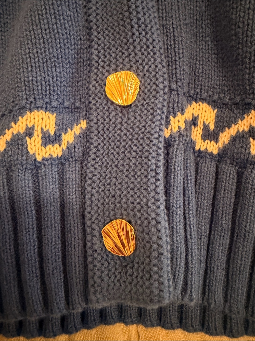 Abercrombie Nautical Collared Cardigan Sweater - Blue - Picture 9 of 9
